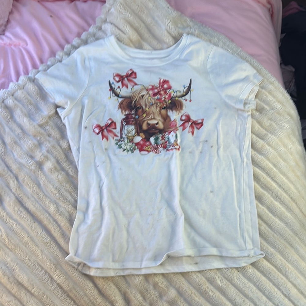 Cat & Jack Red and White Short Sleeve Tee